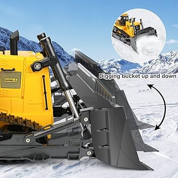 Amazon.com: The perseids Remote Control Bulldozer 1/16 Full